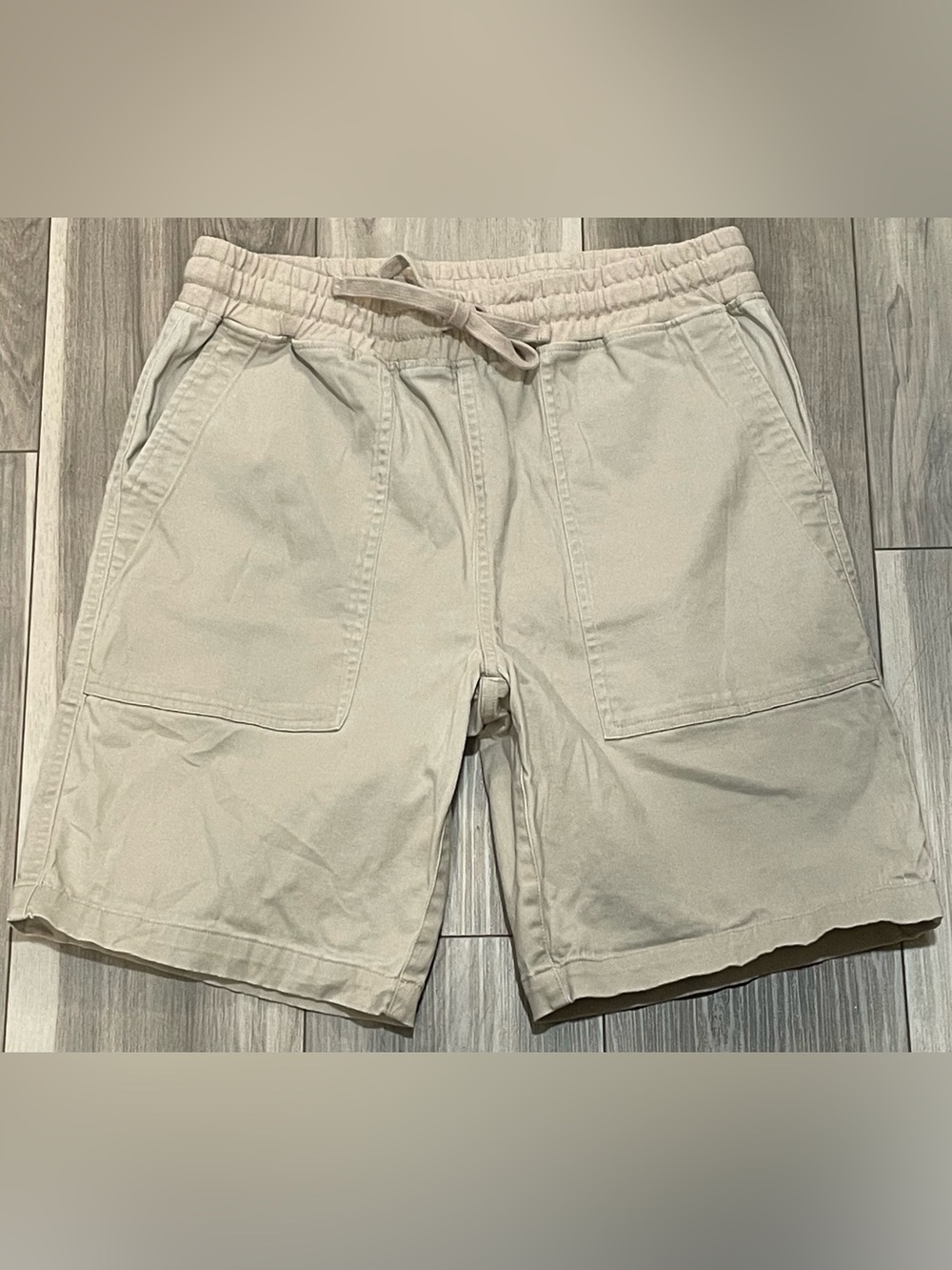 Roots Light Tan HR Cargo Drawstring Shorts